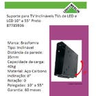 Suporte para TV Inclinável SBRP110 TVs de LED, LCD e Plasma 10" a 55" Preto Brasforma