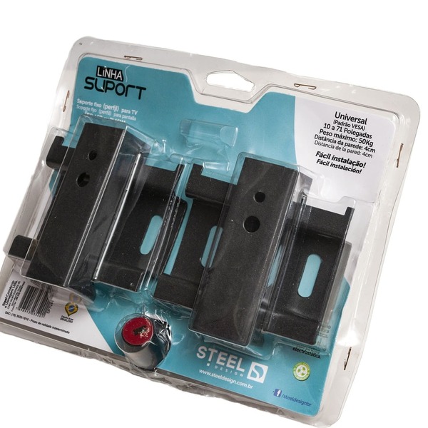 Suporte Para Tv Parede Modelo Fixo Perfil Steel Design
