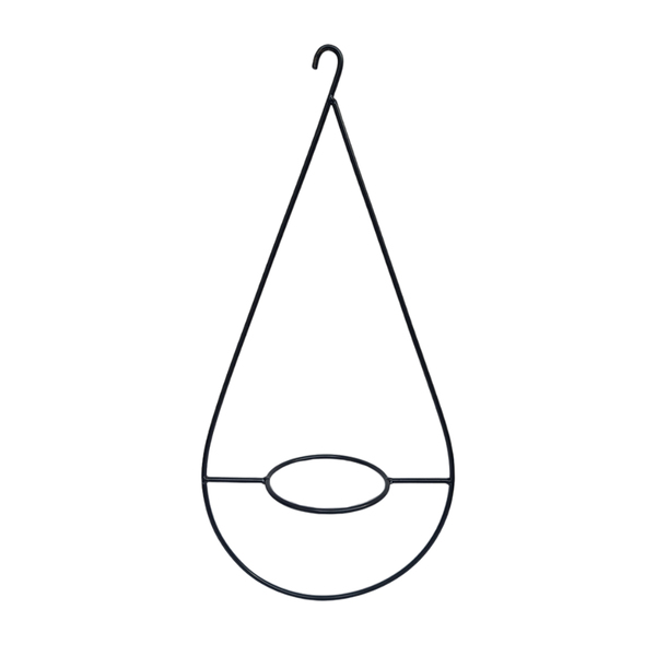 Suporte para Vaso 38x23cm em Aço Preto Gota Massol