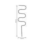 Suporte para Vaso 45x12cm em Aço Preto Tutor de Plantas ZigZag Massol