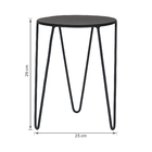 Suporte para Vaso em Aço 29x25cm Preto Oficina Tripé Infinity Baixo Vasap