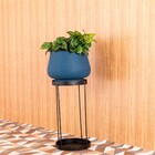 Suporte para Vaso em Aço 90x25cm Preto Oficina Agra Alto Vasap