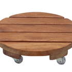 Suporte Para Vaso Com Rodas 35cm Redondo