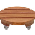 Suporte Para Vaso Com Rodas De Silicone 25cm Redondo