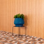 Suporte para Vaso de Parede em Aço 30x40x40cm Preto Oficina Dubai Baixo Vasap