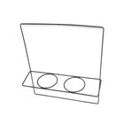 Suporte para Vaso de Parede em Aço 60x50x17cm Preto Oficina Roma Vasap