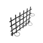 Suporte para Vaso de Parede em Aço 60x83x25cm Preto Oficina Treliça Pantanal Vasap