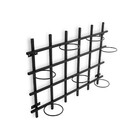 Suporte para Vaso de Parede em Aço 60x83x25cm Preto Oficina Treliça Pantanal Vasap