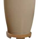 Suporte Para Vaso De Planta Em Madeira Com Rodízios Cristal,