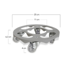 Suporte Para Vaso De Plantas Em Alumínio Fundido -25cm- Com R