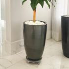 Suporte Para Vaso De Plantas Em Alumínio Fundido -25cm- Com R
