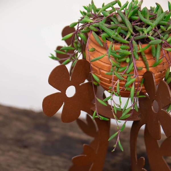 Suporte Para Vaso Flor - Marrom