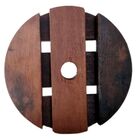 Suporte Para Vaso Madeira Com Rodas 25 Cm Rodinha Cristal