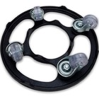 Suporte Para Vaso Redondo 25cm Alumínio Roda Silicone Preto