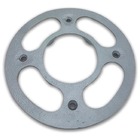 Suporte Para Vaso Redondo 30cm Alumínio Roda Silicone Prata