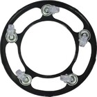 Suporte Para Vaso Redondo 35cm Alumínio Roda Silicone Preto