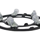 Suporte Para Vaso Redondo 35cm Alumínio Roda Silicone Preto