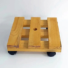 Suporte Para Vasos De Plantas Com Rodinhas 30x30 Kit 2 Peças