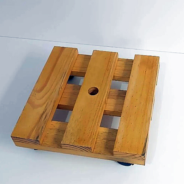 Suporte Para Vasos De Plantas Com Rodinhas 35x35  Cm