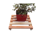 Suporte Para Vasos De Plantas Com Rodízio Madeira Eucalipto