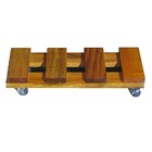 Suporte Para Vasos Planta Madeira Com Rodízios Gel 45x20