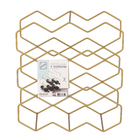 Suporte para Vinhos 3 Níveis 9 Garrafas Dourado Arthi