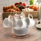 Suporte Para Xicaras De Cafe Art Cook Rose Gold Arthi 2235