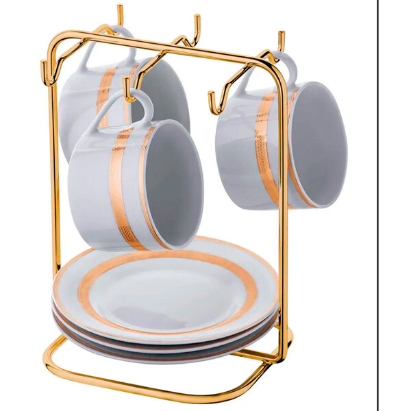 Suporte Para Xicara De Cha E Pires Inox Dourado Future 1125dd | Leroy ...