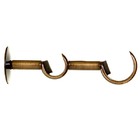 Suporte Parede Duplo Zamac Ouro Velho 19mm Couselo