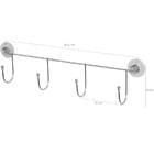 Suporte Parede Multiuso Porta Toalha Roupas Chaves Ventosa