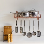 Suporte Pendurador De Panelas E Utensilios Cobre