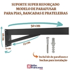 Suporte Pia Parafusar Super Reforçado 50cm 2un Grapa Bancada