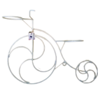 Suporte Plantas Bicicleta Branca 2 Vasos