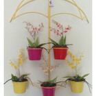 Suporte Plantas Guarda Chuva Amarelo 5 Vasos