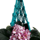 Suporte Plantas Macramê Azul