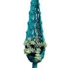 Suporte Plantas Macramê Azul