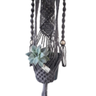 Suporte Plantas Macramê Preto Deise