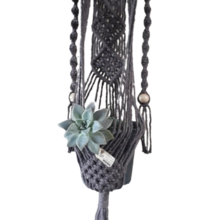 Suporte Plantas Macramê Preto Deise