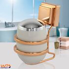 Suporte Porta Algodão Cotonete Fixação Ventosa Rose Gold - Be