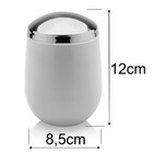 Suporte Porta Algodão Ou Cotonete Cromo Belly Branco