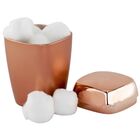 Suporte Porta Algodão Rosé Gold Fixação Ventosa