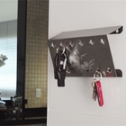 Suporte Porta Chaves De Parede Inox Escovado - Beija Flor