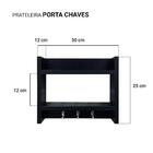 Suporte Porta Chaves Organizador Decorativo De Parede Madeira