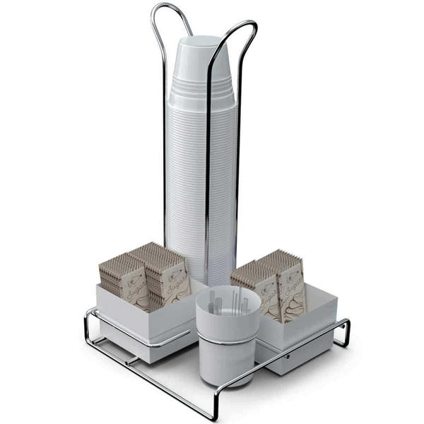 Suporte Porta Copos 50ml 80ml Porta Saches Açúcar Colheres Me