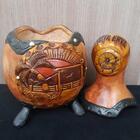 Suporte Porta Erva Mate Artesanal De Porongo Decorativo