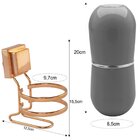 Suporte Porta Escova Rose Gold Luxo Fixação Ventosa - Chumbo