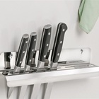 Suporte Porta Facas E Chaira De Parede Em Inox