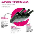 Suporte Porta Organizador Expositor De Mesa Triplo Para 3 Gar