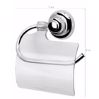 Suporte Porta Papel Higiênico Com Tampa Papeleira Parede