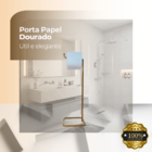 Suporte Porta Papel Higiênico De Chão Para Banheiro Com Base